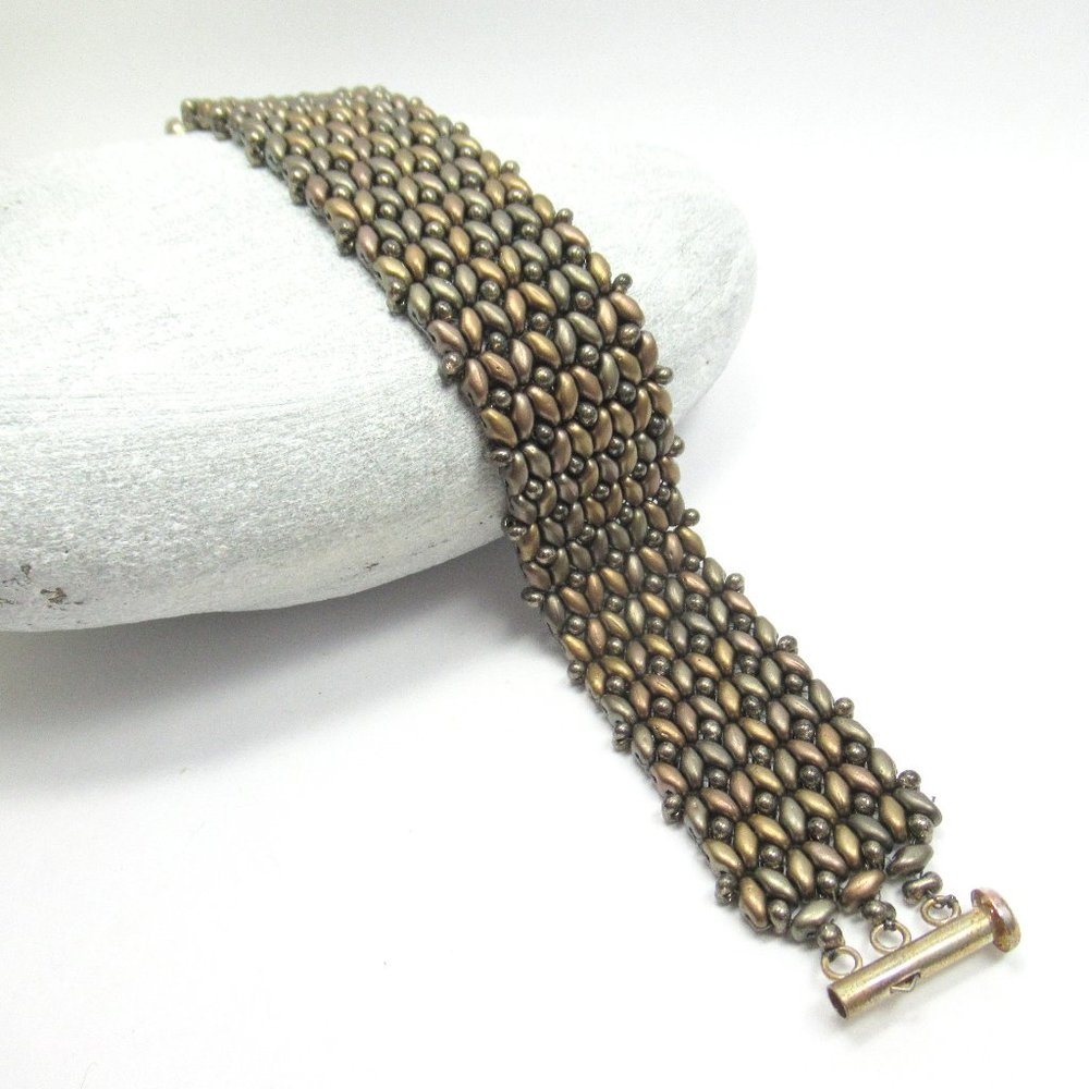 Woven matte metallic bracelet